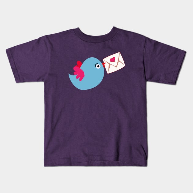 Love Bird Kids T-Shirt by SandraKC